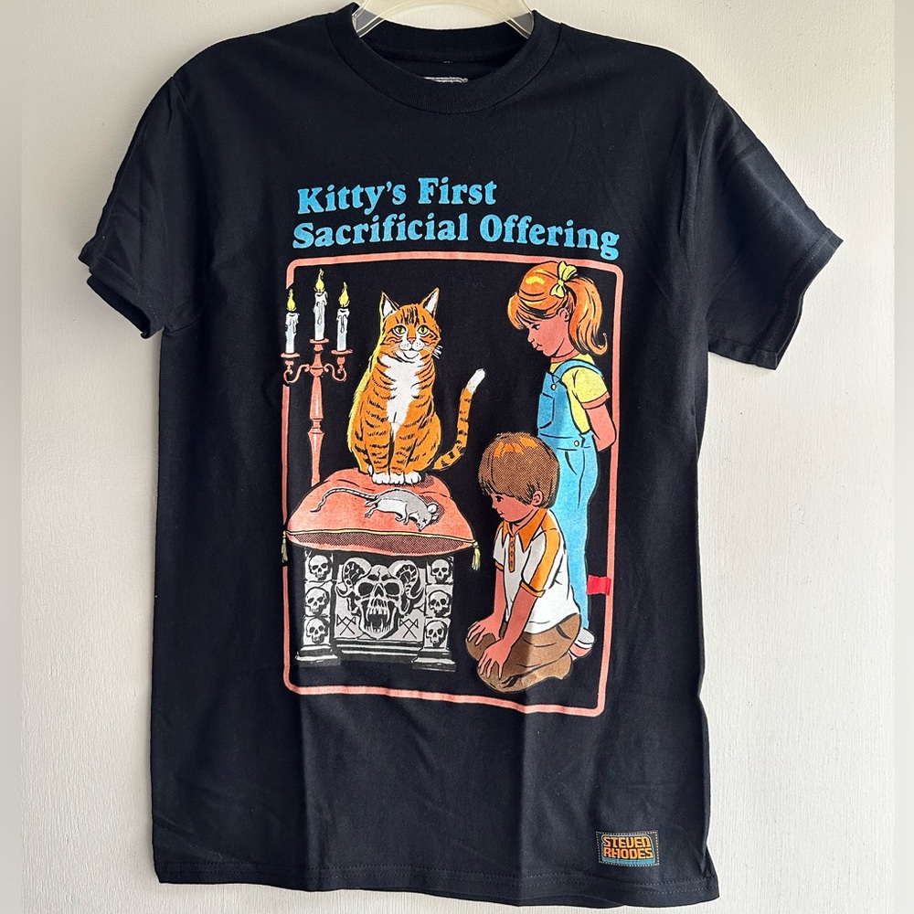 Steven Rhodes Kitty Sacrificial Offering Graphic T-Shirt - S